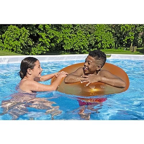 Bestway Power Steel Rectangular Metal Frame Pool Set with Sand Filter Pump Gray - Image 8