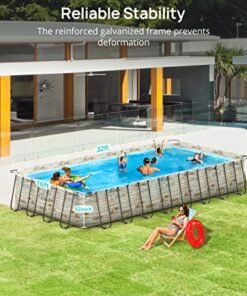 Alternative view of Evajoy Metal Frame Swimming Pool Set Blue (Large)