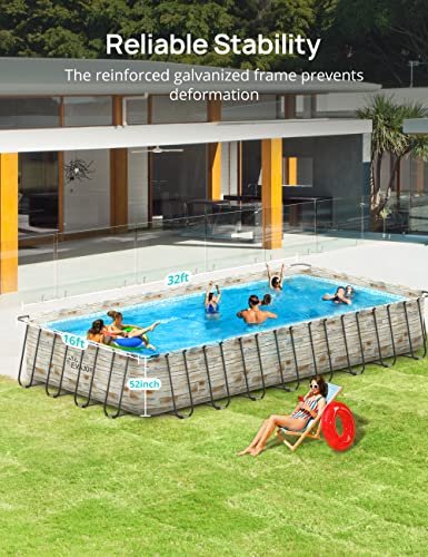 Evajoy Metal Frame Swimming Pool Set Blue (Large) - Image 2