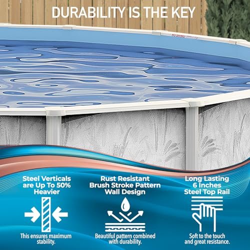 Shop Square 12x18 Oval Above Ground Steel Wall Pool 52" Deep Silver - Image 4