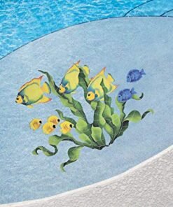 Alternative view of Artistry in Mosaics Ceramic Swimming Pool Mosaic Fish Group in Seagrass (35" x 48")
