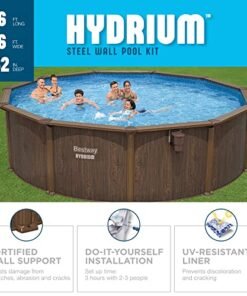 Alternative view of Bestway Hydrium Galvanized Steel Wall Above Ground Pool Set 16' x 52" Blue