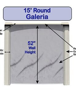 Alternative view of Wilbar Galeria 15' x 52" Round Above-Ground Pool Kit Blue/Taupe
