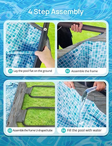 Evajoy Metal Frame Swimming Pool Set Blue (Large) - Image 8