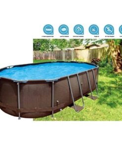 Alternative view of FFCJJDS Circular Frame Above Ground Swimming Pool Set