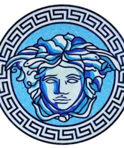 Artistry in Mosaics Glass Goddess Medallion Swimming Pool Mosaic Blue