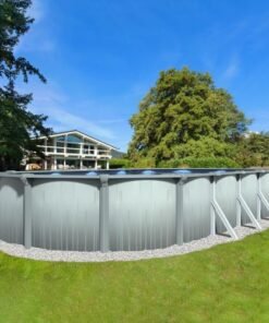 Alternative view of Lake Effect Pools Aqua Brook Oval Above-Ground Swimming Pool 18' x 33' with 25 Gauge Liner & Skimmer