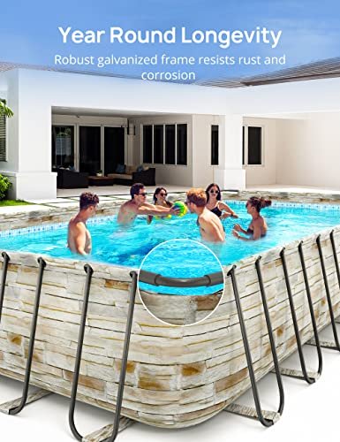 Evajoy Metal Frame Swimming Pool Set Blue (Large) - Image 3