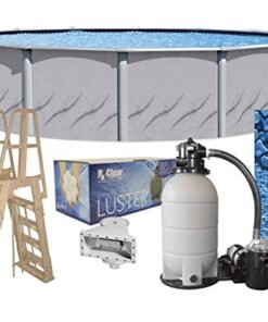 Wilbar Galeria 15' x 52" Round Above-Ground Pool Kit Blue/Taupe