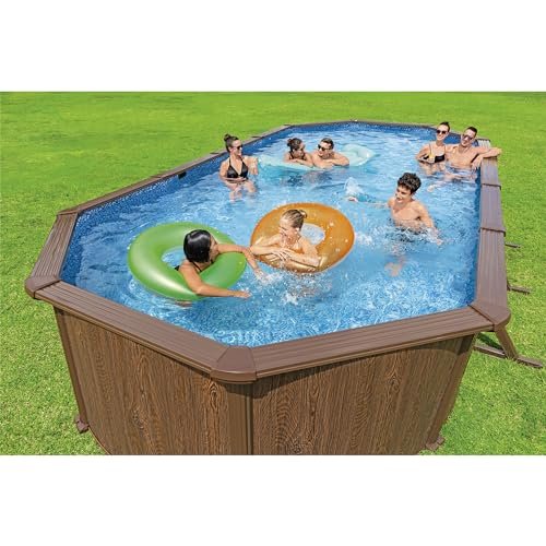 Bestway Hydrium 24' x 12' x 52" Oval Above Ground Swimming Pool Set Brown - Image 2