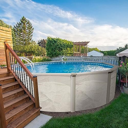 Aquarian Phoenix Round Steel Frame Above Ground Swimming Pool Gray - Image 4