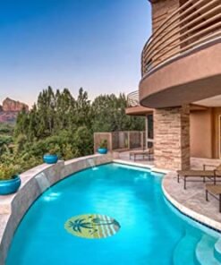 Alternative view of Artistry in Mosaics Sunset Palms Ceramic Swimming Pool Mosaic