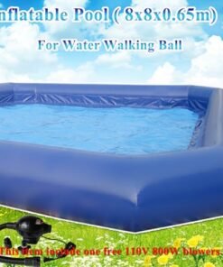 Alternative view of HQHAOTWU Inflatable Family Swimming Pool 8x8x0.65m with Blower Blue