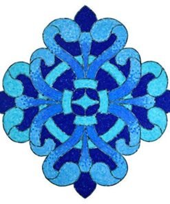 Artistry in Mosaics Glass Regal Medallion Swimming Pool Mosaic 48" x 48