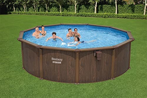 Bestway Hydrium Galvanized Steel Wall Above Ground Pool Set 16' x 52" Blue - Image 4