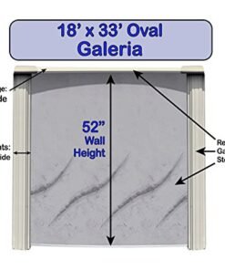 Alternative view of Wilbar Galeria 18x33 Oval Above-Ground Swimming Pool Bundle Kit Blue Taupe