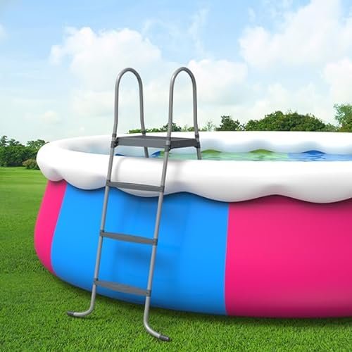 KLKE Inflatable Round Above Ground Swimming Pool Set Blue - Image 9