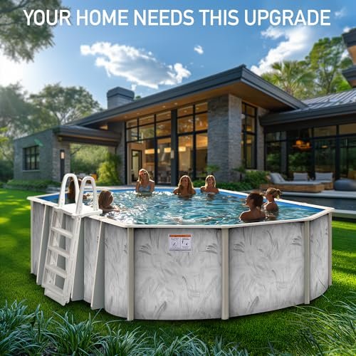 Shop Square 12x18 Oval Above Ground Steel Wall Pool 52" Deep Silver - Image 7