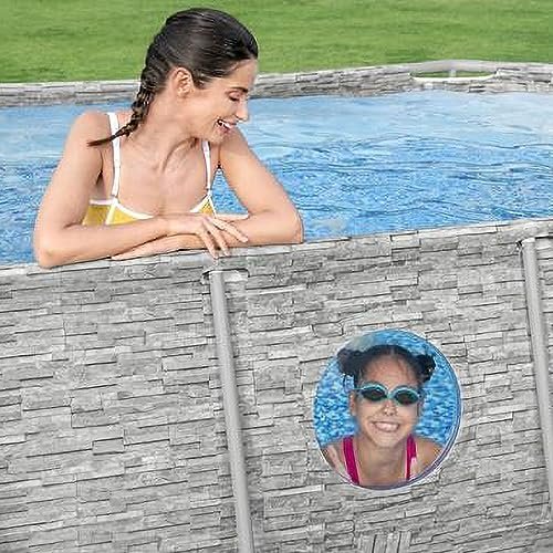 Bestway Power Steel Swim Vista Series II Above Ground Swimming Pool Gray - Image 4
