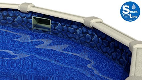 Wilbar Galeria 18x33 Oval Above-Ground Swimming Pool Bundle Kit Blue Taupe - Image 7