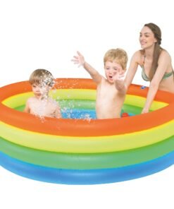 59" Blue and Yellow Ring Inflatable Swimming Pool for Children
