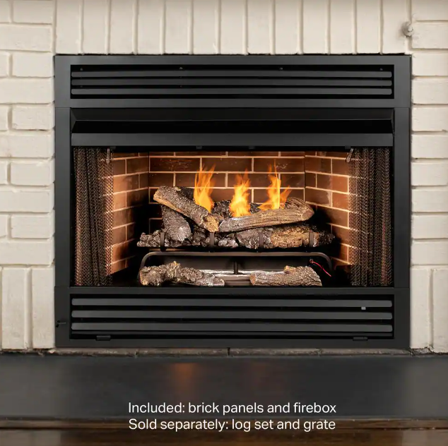 Pleasant Hearth Universal Circulating Zero Clearance 32 in. Ventless Dual Fuel Fireplace Insert New - Image 5