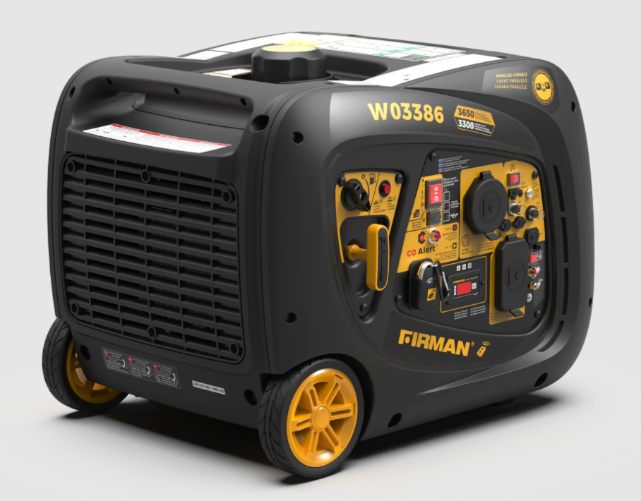 Firman W03386 3300W/3650W Gas Electric Start Parallel Ready Inverter Generator With CO Alert New - Image 5