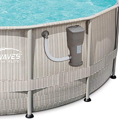 Summer Waves 20ft x 48in Above Ground Swimming Pool Set with Ladder & Cover Gray - Image 4