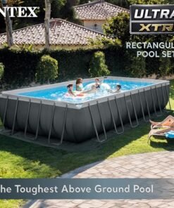 Alternative view of Intex Ultra XTR Deluxe Rectangular Above Ground Pool Set 24ft x 12ft x 52in Gray