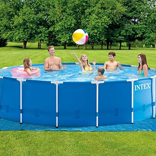 Intex Metal Frame Swimming Pool Set Blue - Image 7