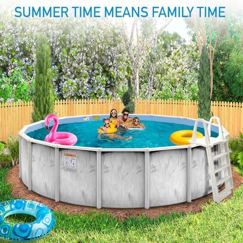 Shop Square 27 Ft x 52 Inch Hard Sided Steel Wall Above Ground Pool Silver - Image 5