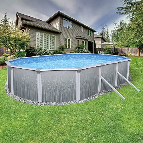 Blue Wave NB2624 Martinique 15' x 30' Oval 52" Steel Pool in Blue Gray - Image 2