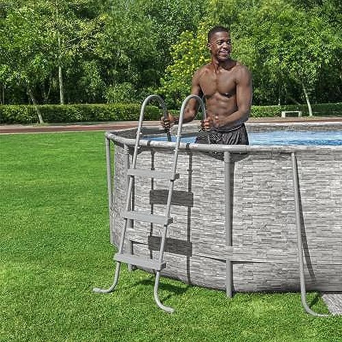 Bestway Power Steel Swim Vista Series II Above Ground Swimming Pool Gray - Image 7