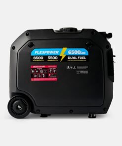 Alternative view of RVMP Flex Power 6500ies 5500/6500W Portable Generator Dual Fuel Gas Propane Inverter Electric Start New