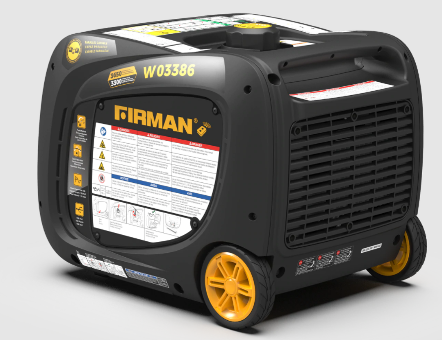 Firman W03386 3300W/3650W Gas Electric Start Parallel Ready Inverter Generator With CO Alert New - Image 6