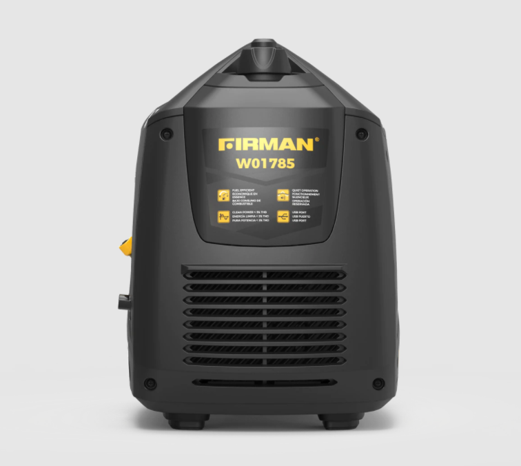 Firman W01785 1700W/2100W Gas Recoil Start Parallel Ready Inverter Generator With CO Alert New - Image 4