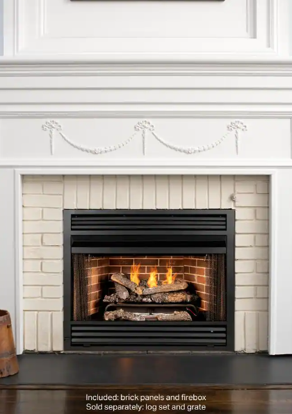 Pleasant Hearth Universal Circulating Zero Clearance 32 in. Ventless Dual Fuel Fireplace Insert New - Image 6