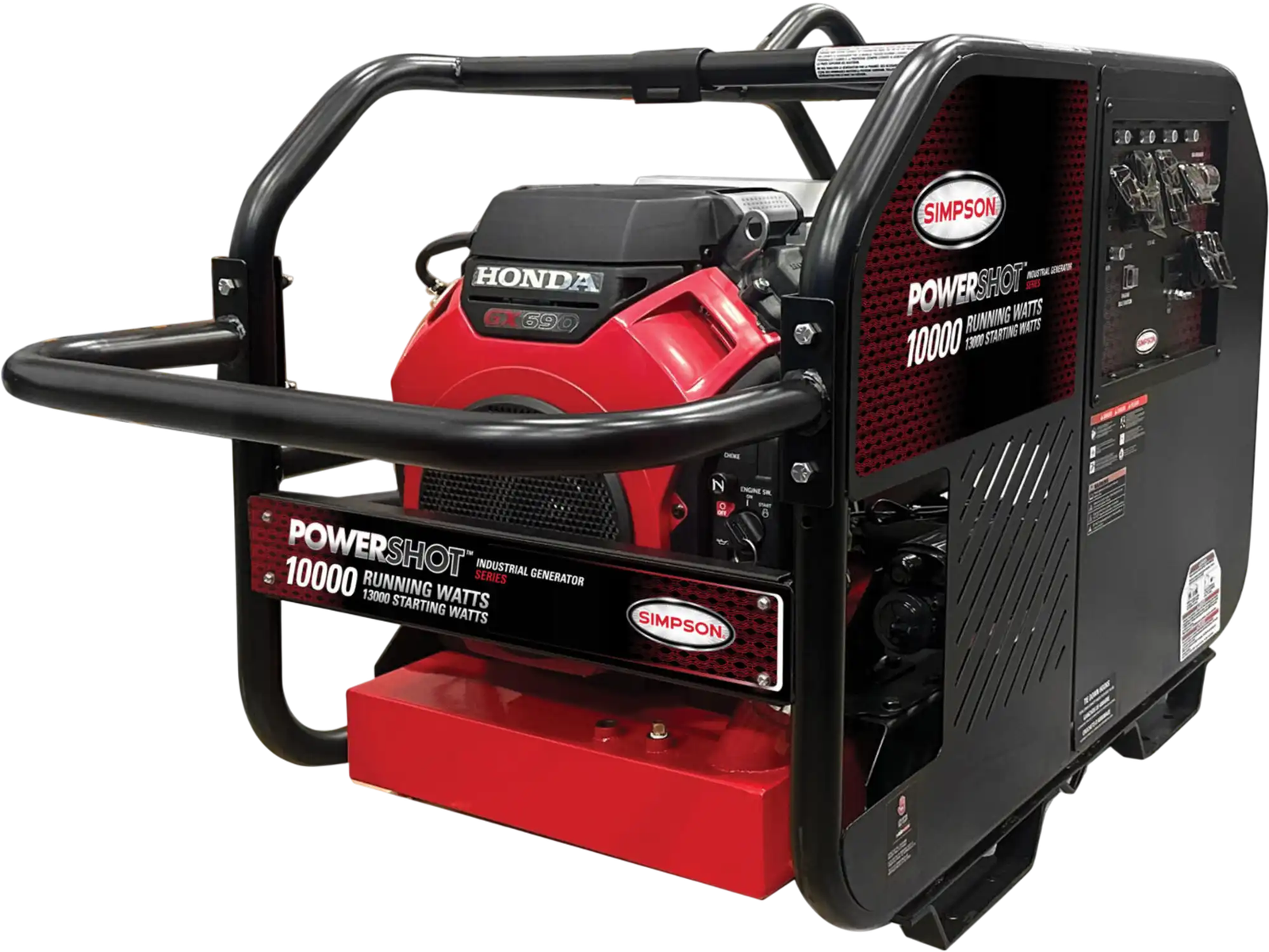 Simpson Industrial Generator 9000/10000W 50A Gas Honda GX630 Electric Start SCGH10000E New