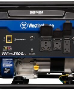 Alternative view of Westinghouse WGen3600cv Generator 3600W/4650W 30 Amp Recoil Start Gas with CO Sensor New