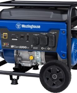 Alternative view of Westinghouse WGen5300cv Generator 5300W/6600W 30 Amp Recoil Start Gas with CO Sensor New