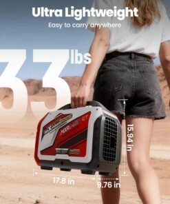Alternative view of Maxpeedingrods 1800W/2400W Inverter Generator Gas Low THD CO Alert Bluetooth App MXR2400GT-US New