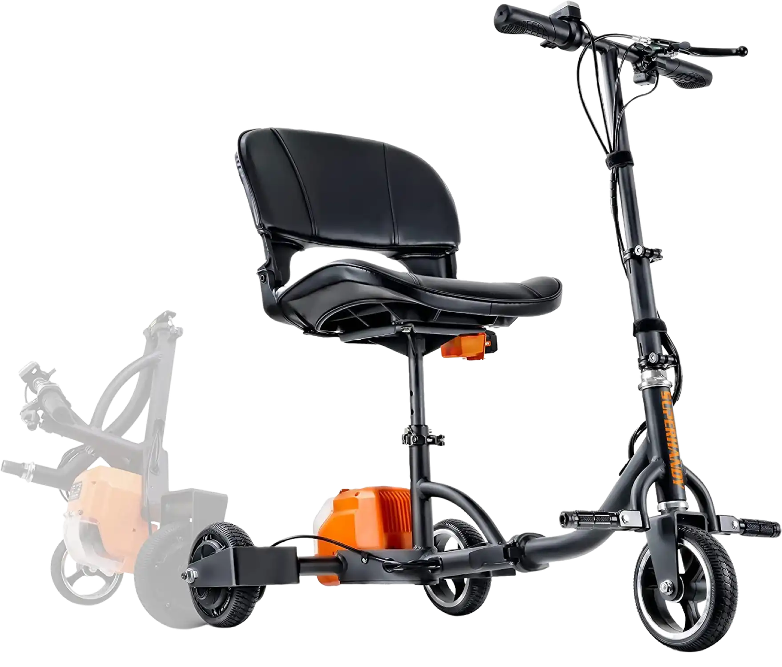 Super Handy GUT112 Passport Folding Mobility Scooter 3 Wheeled Lightweight Long Range New