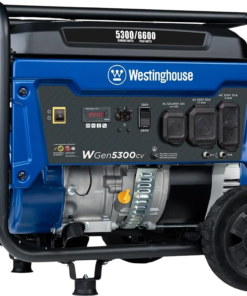 Westinghouse WGen5300cv Generator 5300W/6600W 30 Amp Recoil Start Gas with CO Sensor New