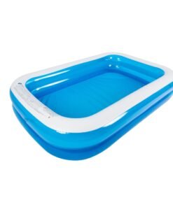 8.5' Blue and White Inflatable Rectangular Swimming Pool