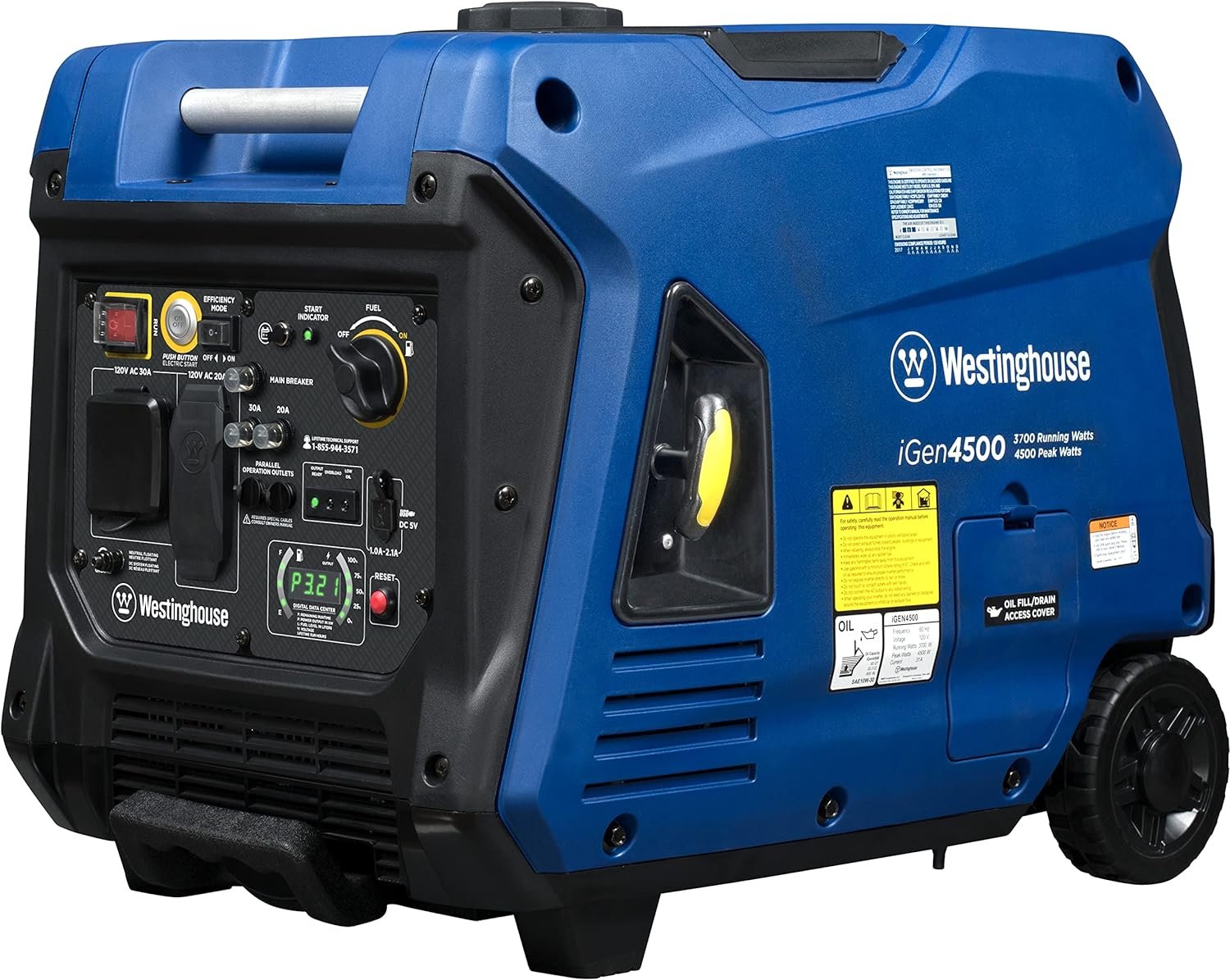 Westinghouse iGen4500 Inverter Generator 3700W/4500W 30 Amp Remote Start Gas New - Image 3