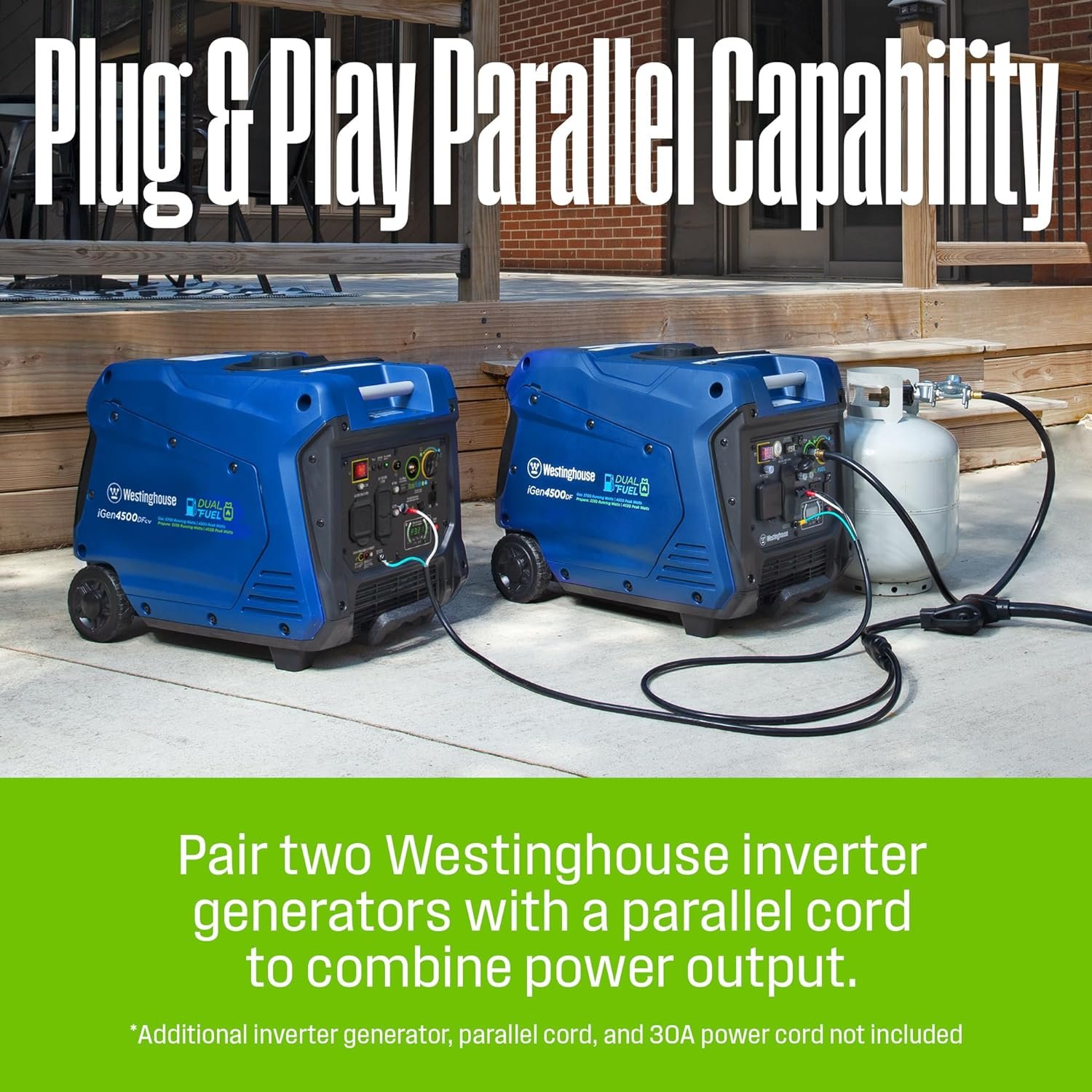 Westinghouse iGen4500DFcv Inverter Generator 3700W/4500W 30 Amp Recoil Start Dual Fuel with CO Sensor New - Image 6