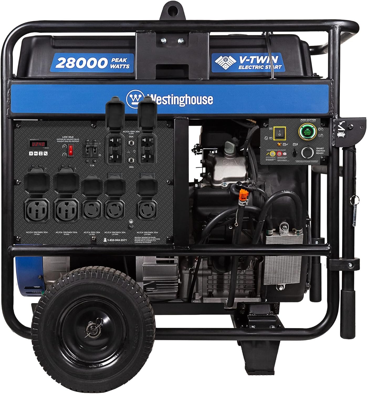 Westinghouse WGen20000c 20000W/28000W Generator Low THD 50 Amp Remote Start Gas with CO Sensor New - Image 2