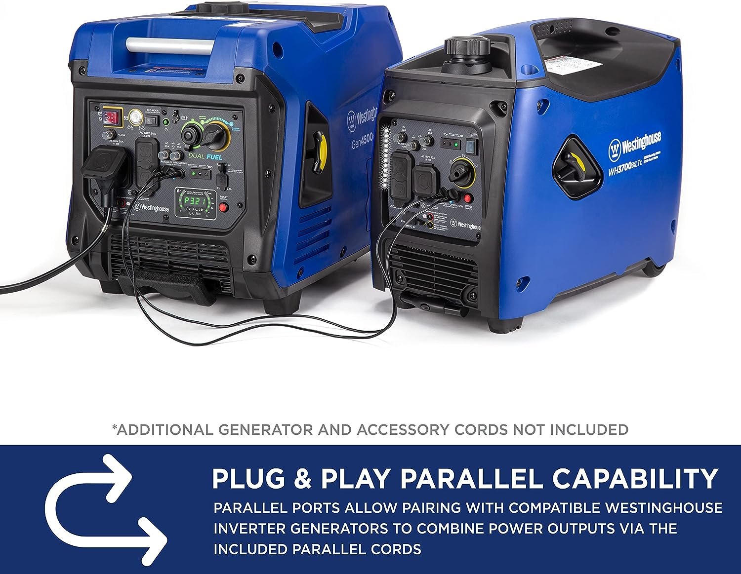 Westinghouse WH3700iXLTc Inverter Generator 3000W/3700W 30 Amp Recoil Start Gas with CO Sensor New - Image 6