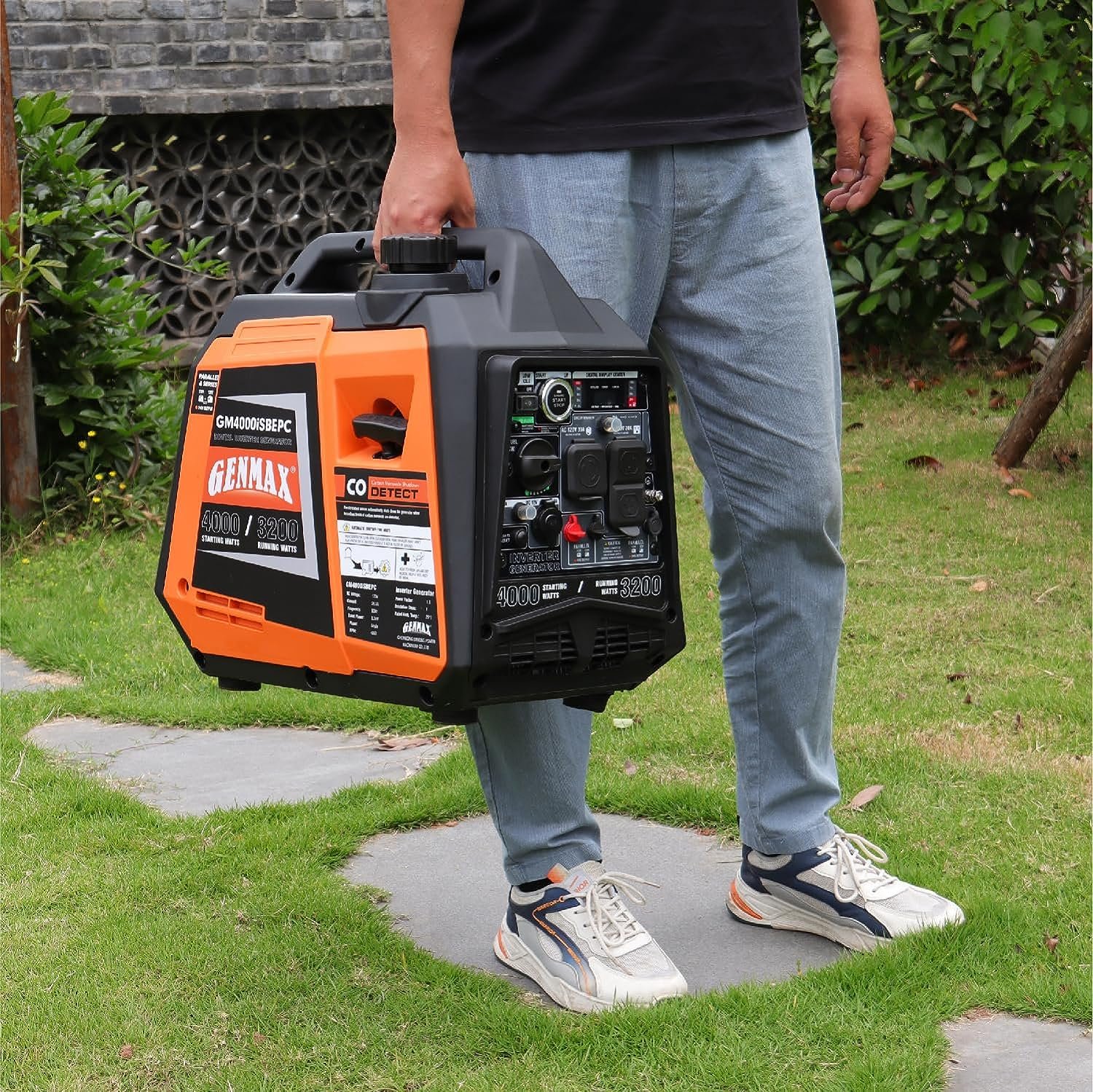 GENMAX GM4000iSBEPC 3200W/4000W 26.7 Amp Electric Start Gas Inverter Generator Parallel Ready with CO Detect New - Image 7