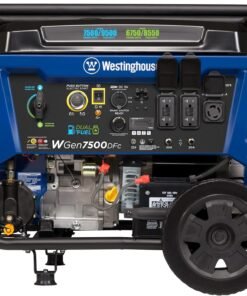 Alternative view of Westinghouse WGen7500DFc Generator 7500W/9500W 30 Amp Remote Start Dual Fuel with CO Sensor New